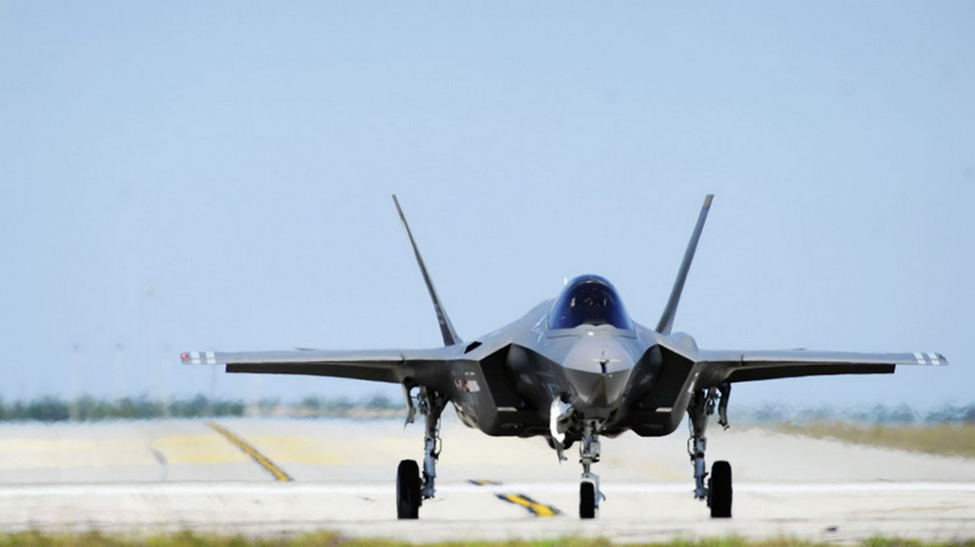 closeup shot of F 35A Stealth aircraft